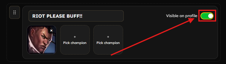 Hide the Favorite Champions section